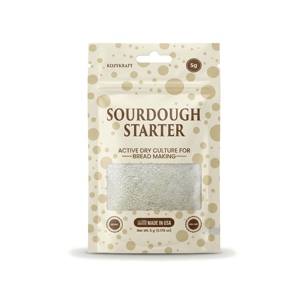 5g Dehydrated Sourdough Starter packet by KozyKraft