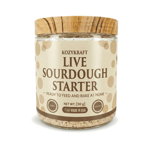 30g Live Sourdough Starter in Glass Jar by KozyKraft